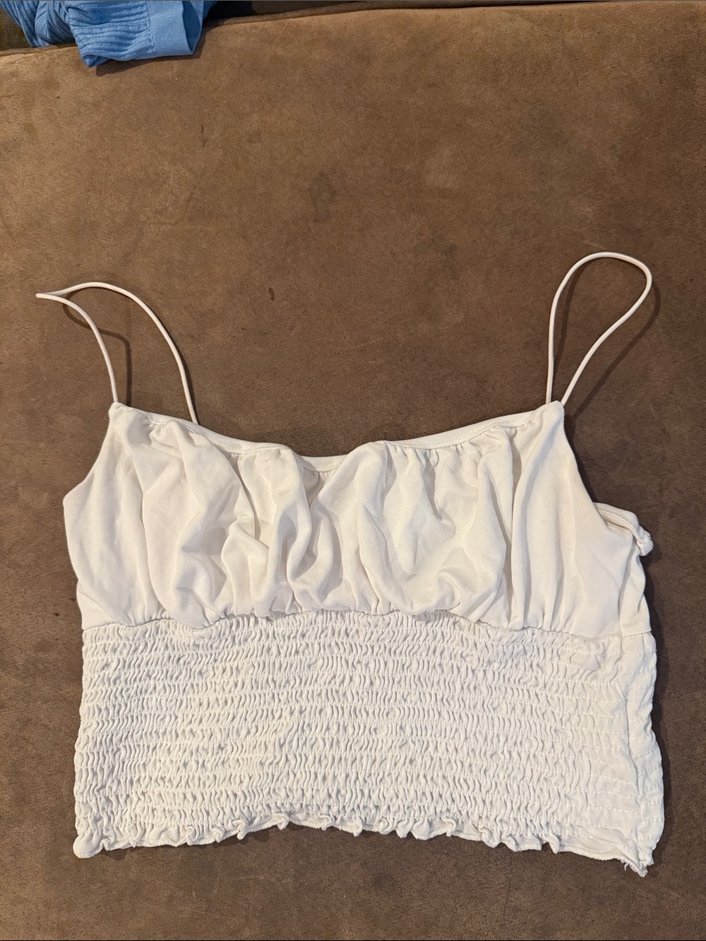 Urban Outfitters White Smocked Cami